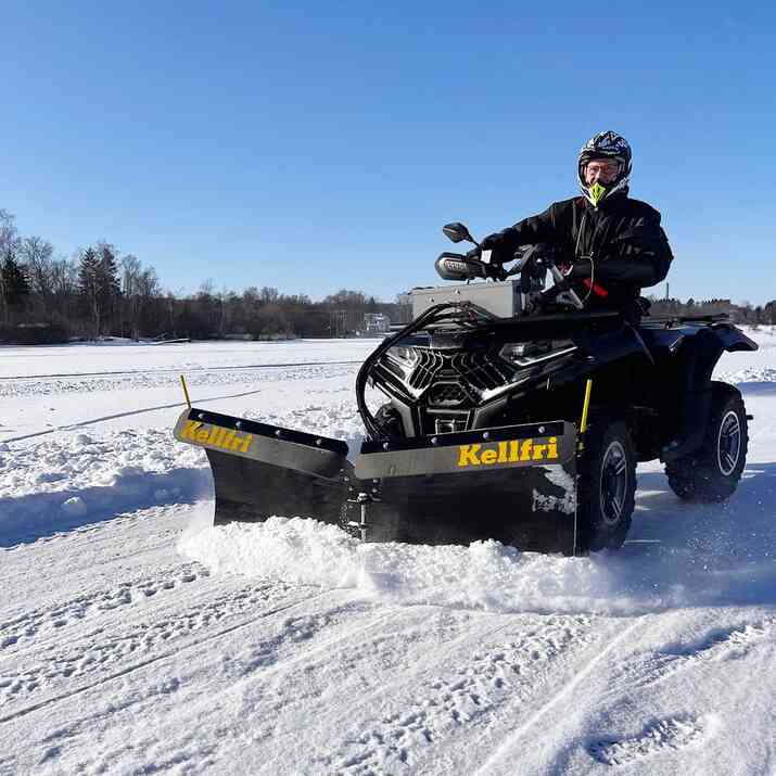 V-plough for ATV 150 cm with hydraulic power unit and cylinder