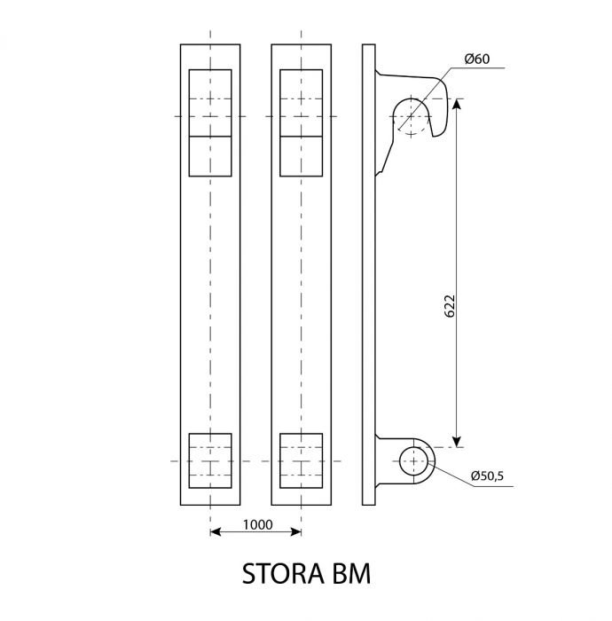 Weld-on bracket Large BM 40 mm