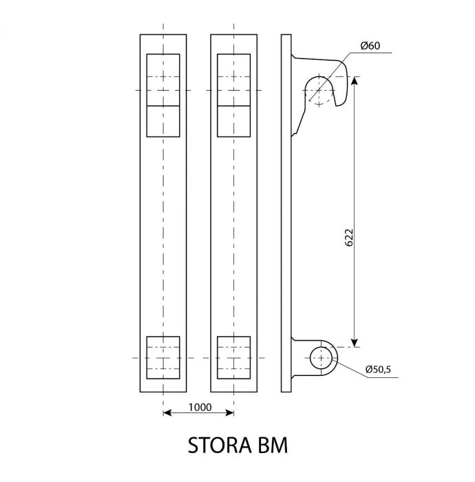 Weld-on bracket Large BM 40 mm