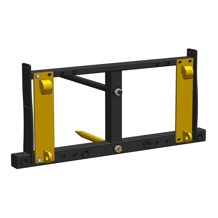 Bale spike frame, bolted small BM attachment