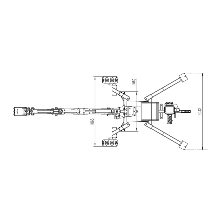 Backhoe digger for ATV