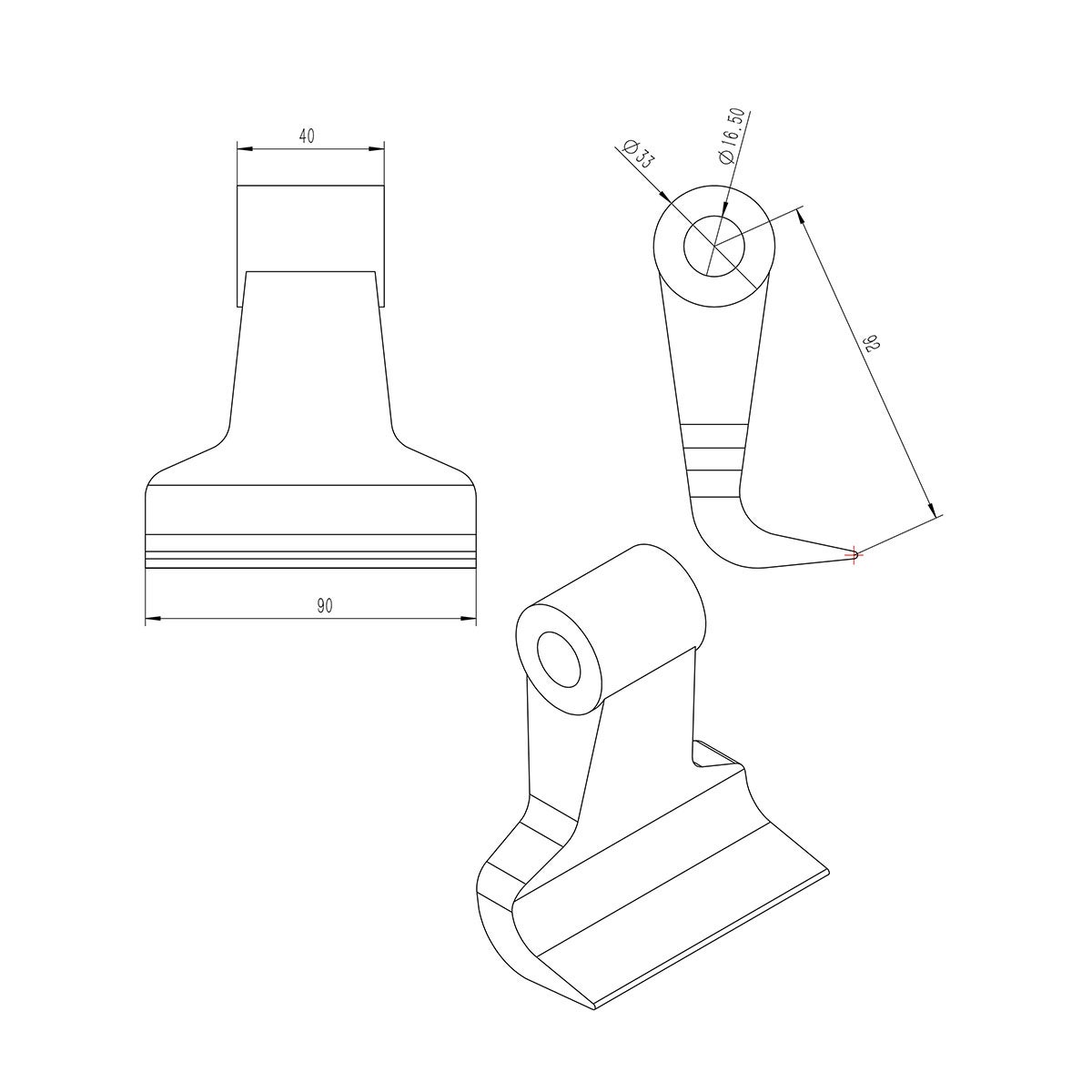 Hammer flail 90 mm/750 g