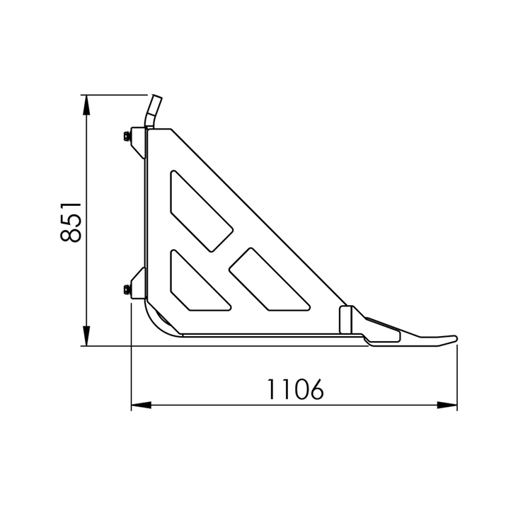 Stone sorting fork 1.5 m, bolted Three-point attachment