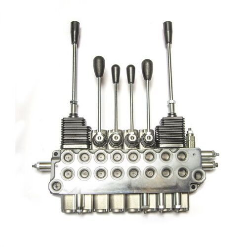 Valve block 8 sections, 2-lever, 60 l/min