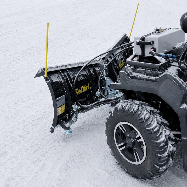 V-plough for ATV 150 cm with hydraulic power unit and cylinder