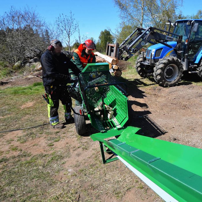 Log cutter and splitter, electric-powered