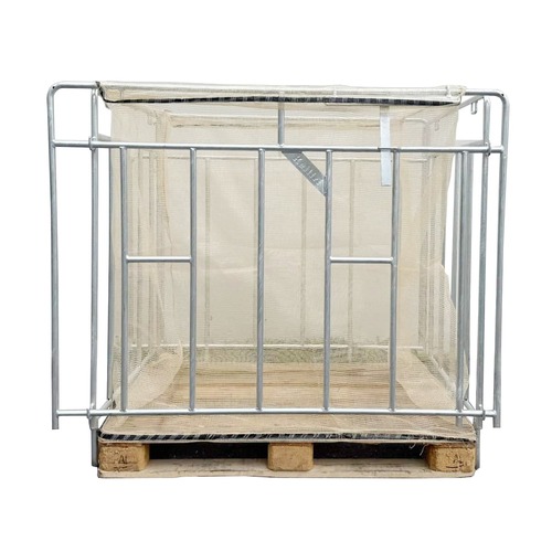 Firewood sack stand for EU and Hydro pallets