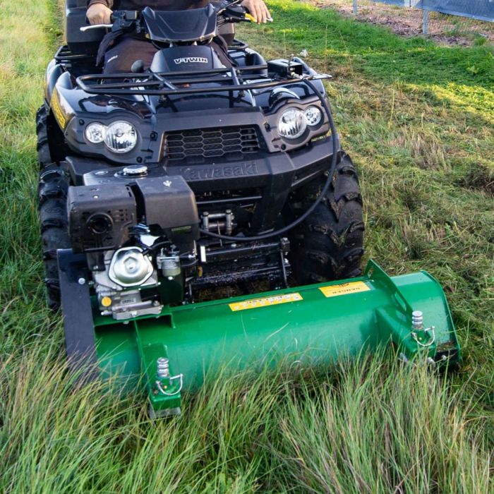 ATV flail mower, front mounted