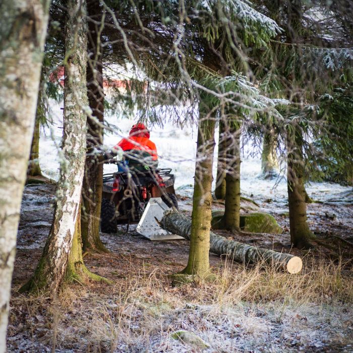 Log skidder sledge ATV