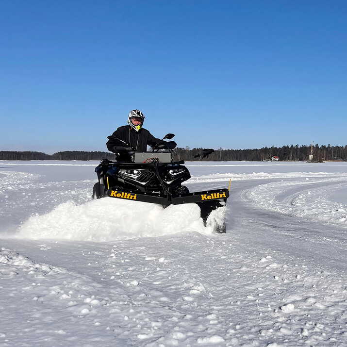 V-plough for ATV 150 cm with hydraulic power unit and cylinder