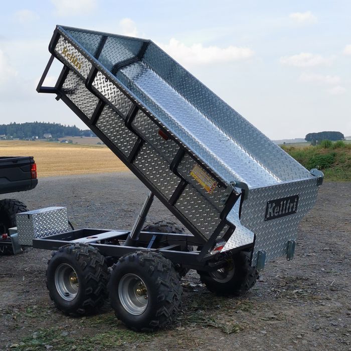 Tipping trailer ATV 1,420 kg with electrical hydraulic tipper