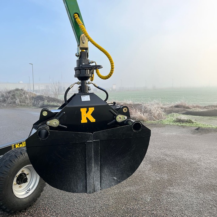 Grapple bucket for forestry trailer, 55 cm