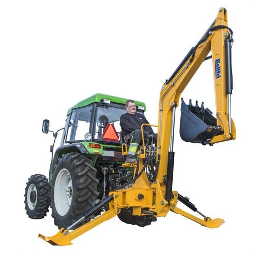 Backhoe digger for tractors over 70 hp