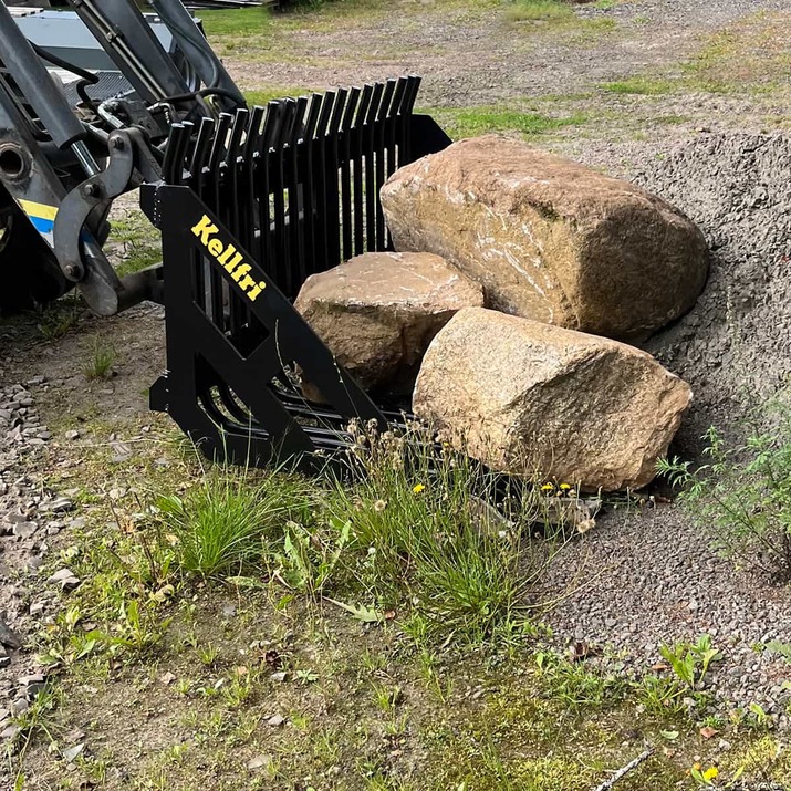 Stone sorting fork 1.5 m, bolted small BM attachment