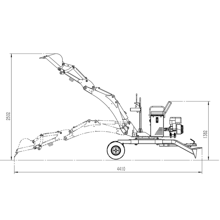 ATV Backhoe Digger 360 