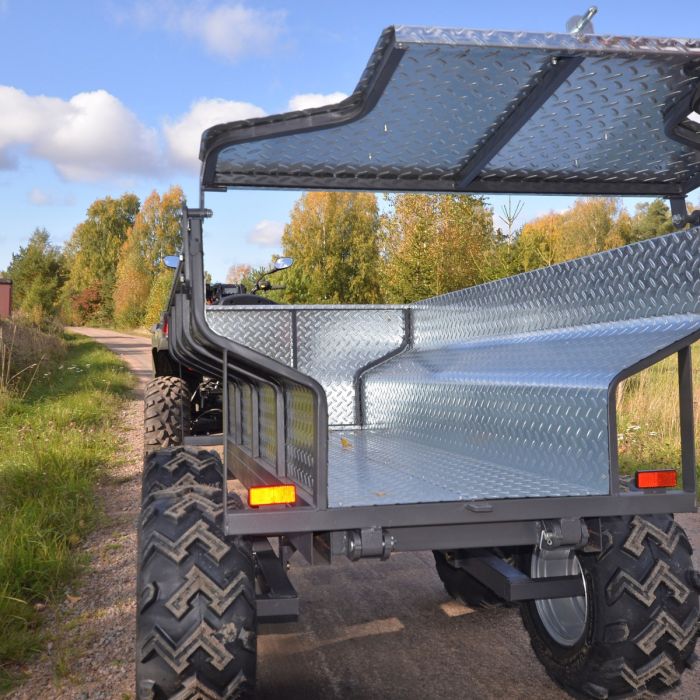 Tipping trailer ATV 1,420 kg with electrical hydraulic tipper