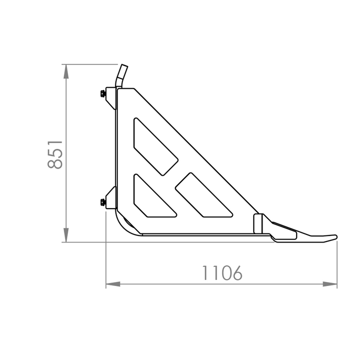 Stone sorting fork 2.0 m, bolted Trima attachment