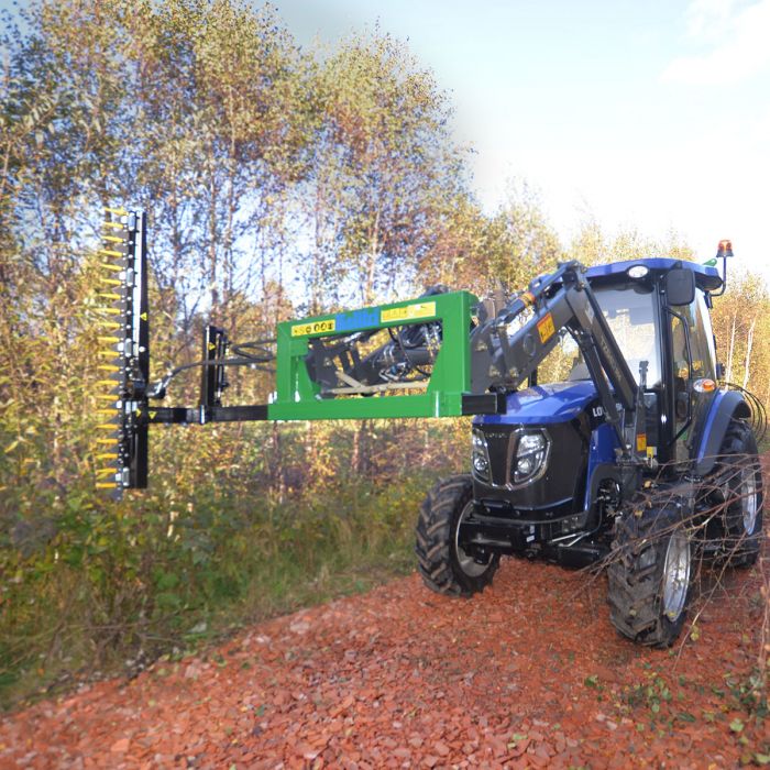 Hedge trimmer for frontloaders with bolted Trima attachment