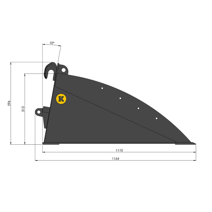 Grading bucket 2.0 m, Euro