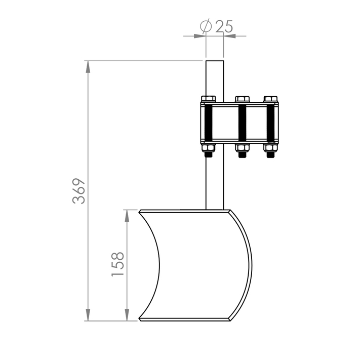 Side scraper for Yard harrow ATV GH2UG