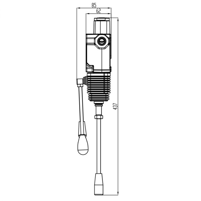 Valve block, 8 sections, 2-lever, 25 l/min