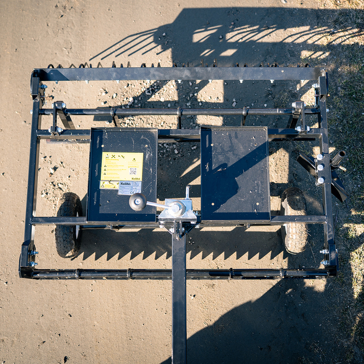 ATV Yard Harrow with adjustable chassis and tow