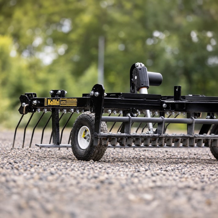 ATV Yard Harrow with adjustable chassis and tow