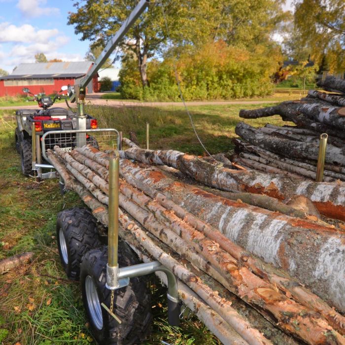 Bolster kit for ATV forestry trailers, 4 circular bolsters with attachments