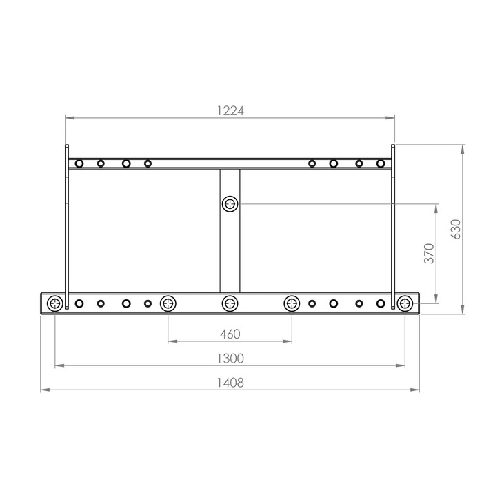 Bale spike frame, bolted small BM attachment