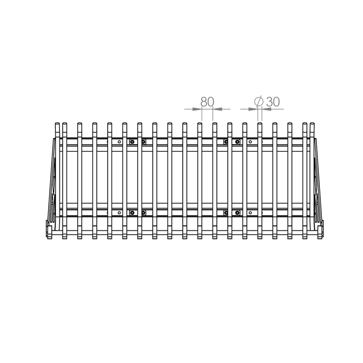 Stone sorting fork 2.0 m, bolted small BM attachment