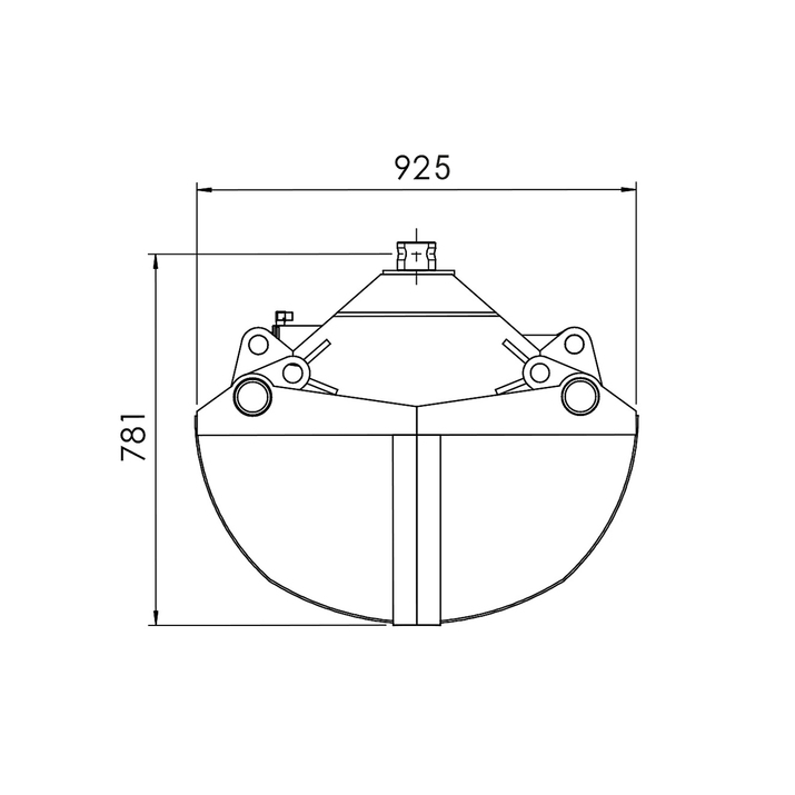 Grapple bucket for forestry trailer, 55 cm