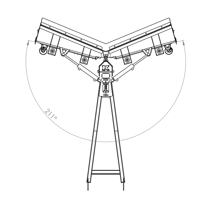 V-plough for ATV 150 cm with hydraulic power unit and cylinder