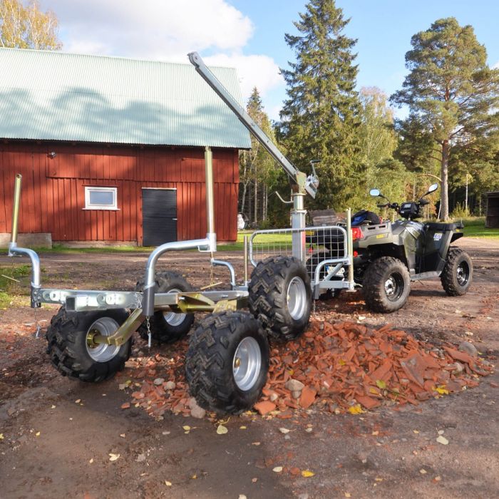 Bolster kit for ATV forestry trailers, 4 circular bolsters with attachments