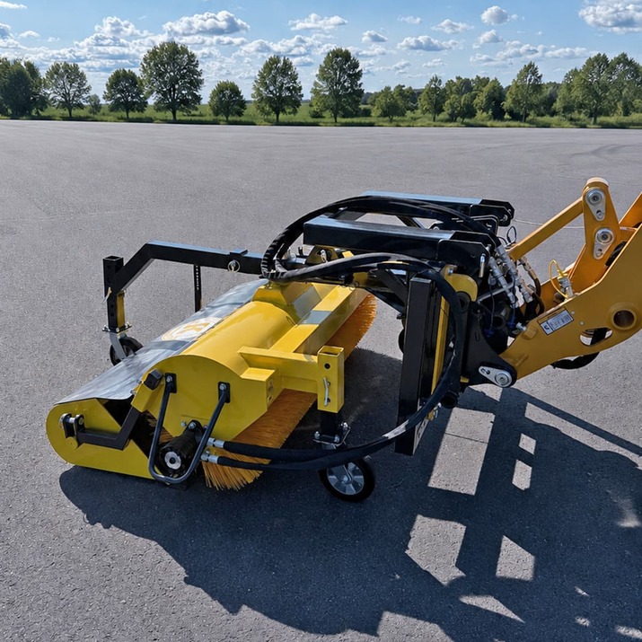 Sweeper with collector, bolted Avant attachment