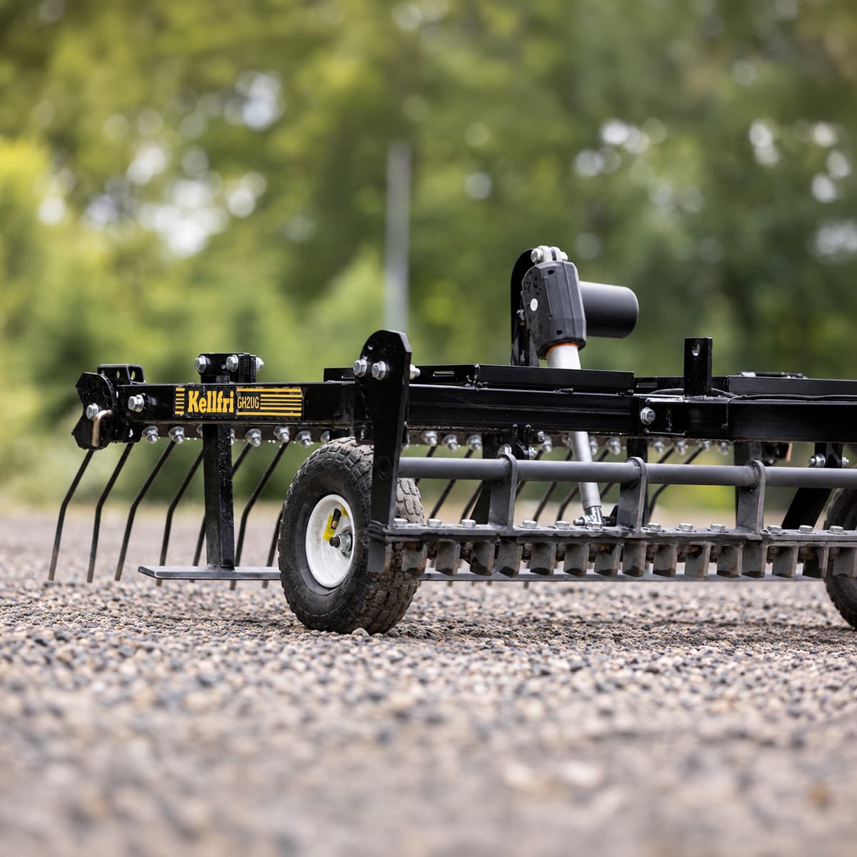ATV Yard Harrow with adjustable chassis and tow