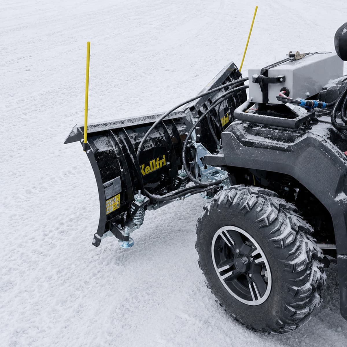 V-plough for ATV 150 cm with hydraulic power unit and cylinder