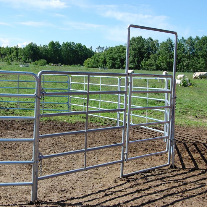 Moveable gate with latch and chain