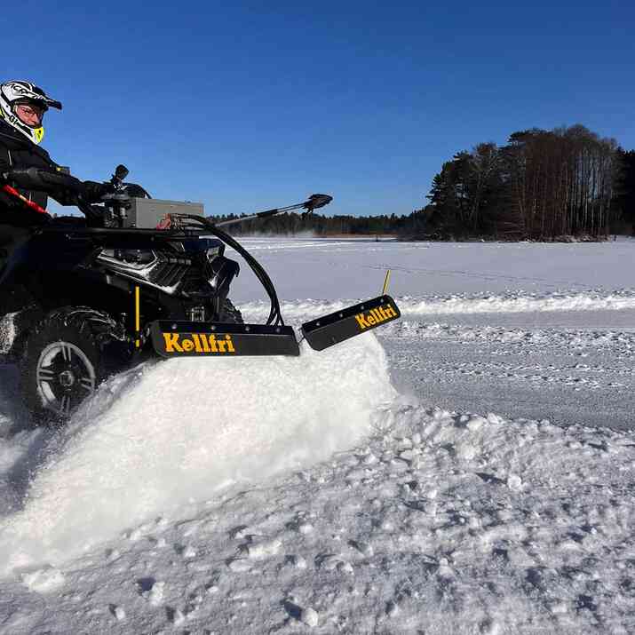 V-plough for ATV 150 cm with hydraulic power unit and cylinder