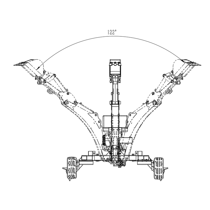 Backhoe digger for ATV