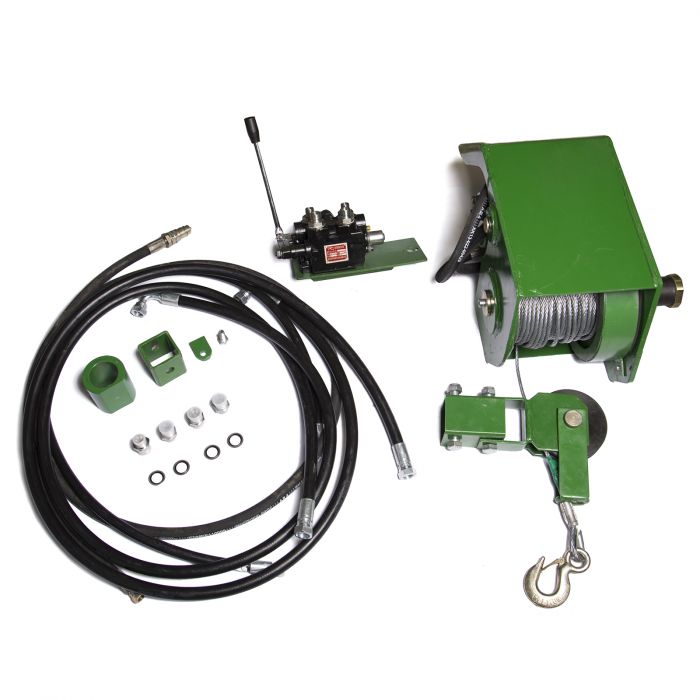 Complete winch with 1,400 kg pulling force