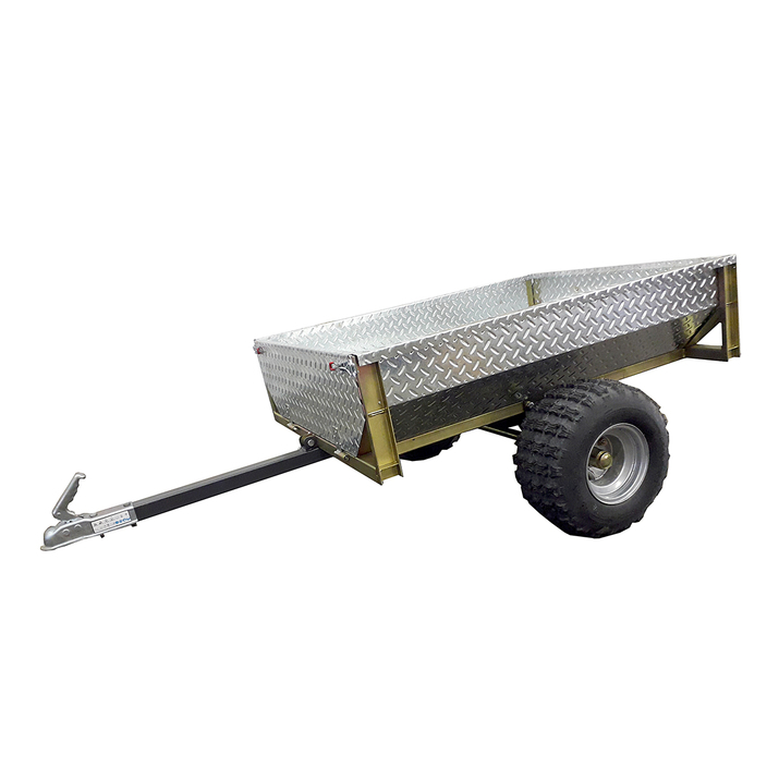 Tipping trailer ATV 500 kg with galvanized tread plate