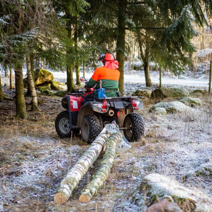 Log skidder sledge ATV