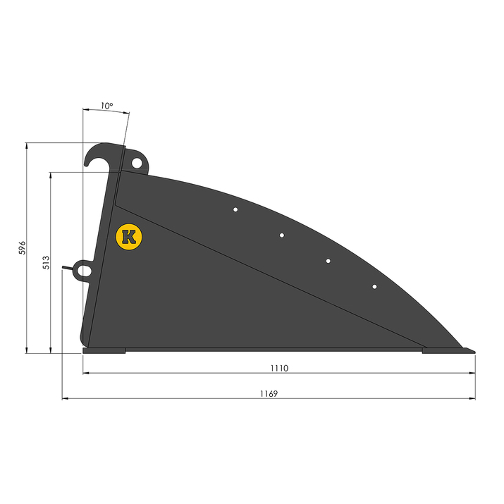 Grading bucket 2.2 m, Trima