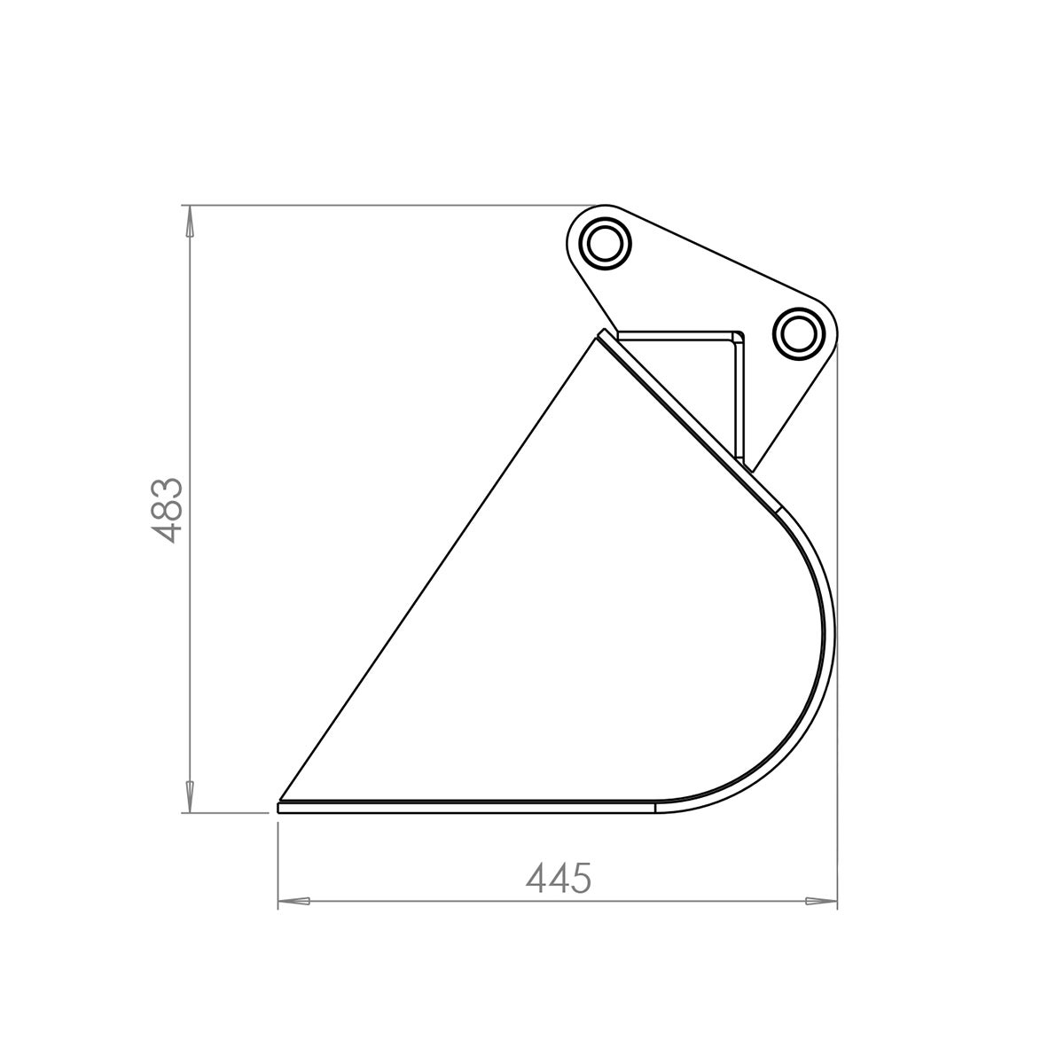 Grading bucket for backhoe digger GAATV