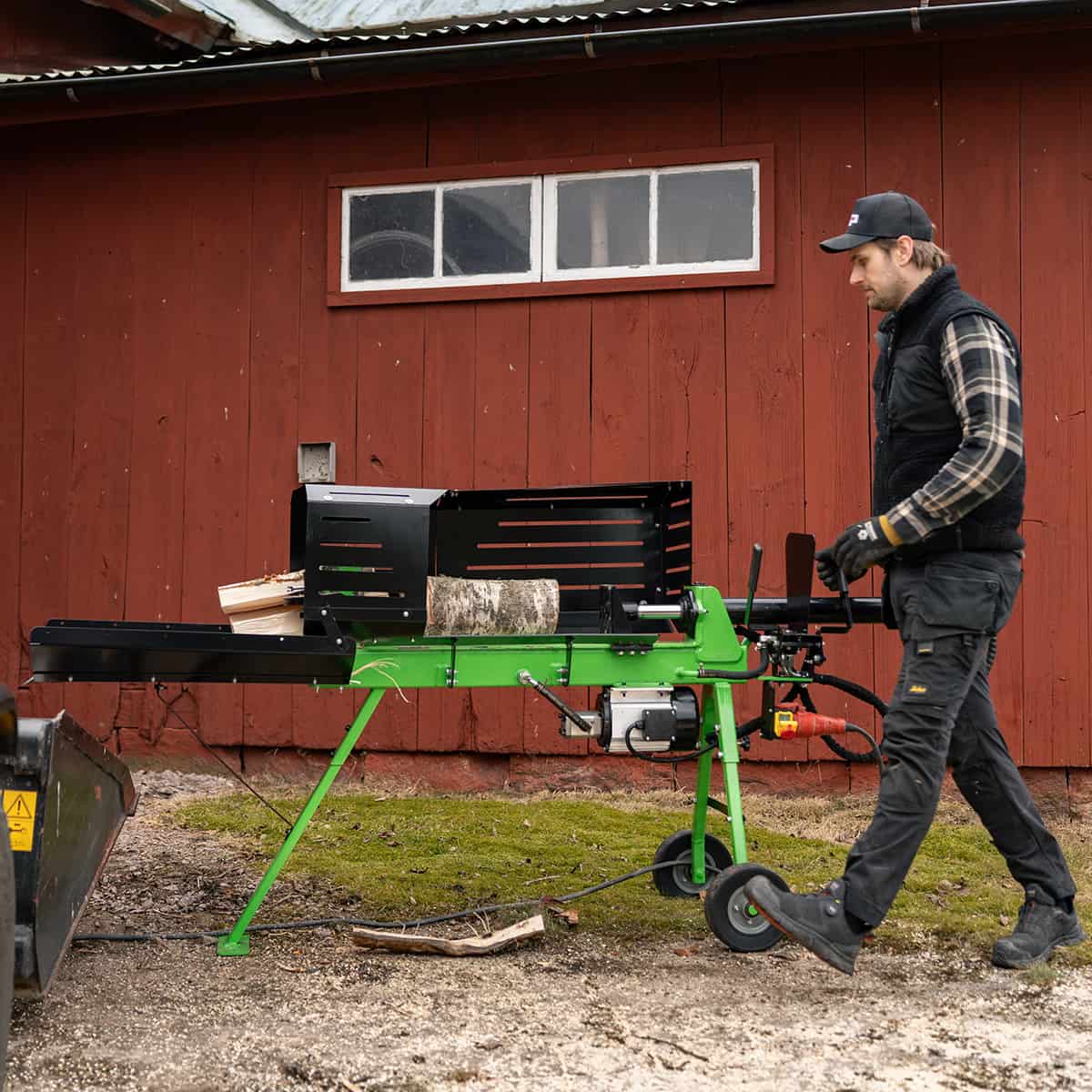 Firewood splitter, electric-powered 7 tonnes, 70 cm