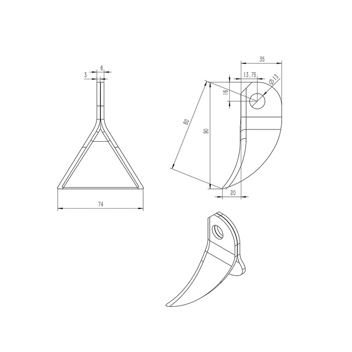 Hammer flail for ATV mower
