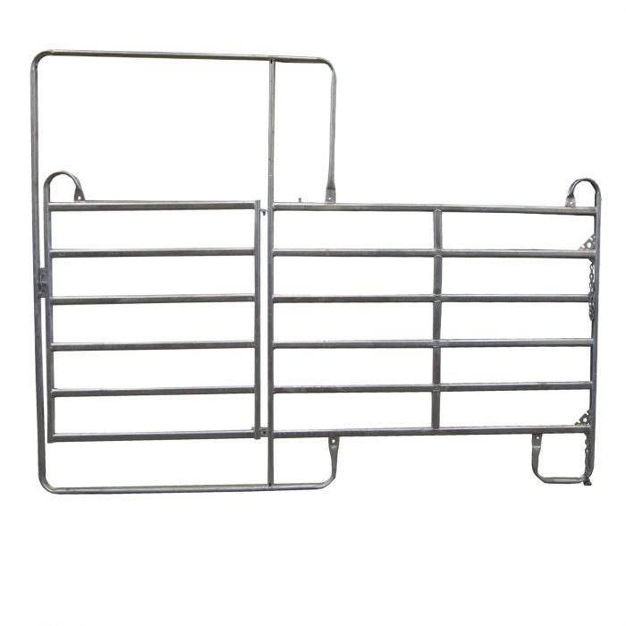 Moveable loop leg gate with opening