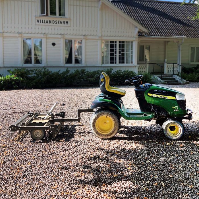 ATV Yard Harrow with adjustable chassis and tow