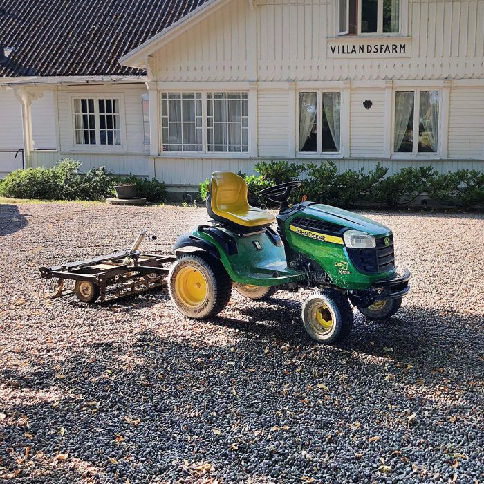 ATV Yard Harrow with adjustable chassis and tow