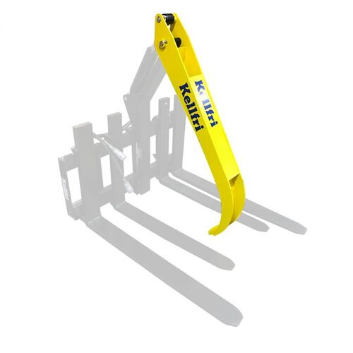 Grapple attachment for pallet fork with low frame.